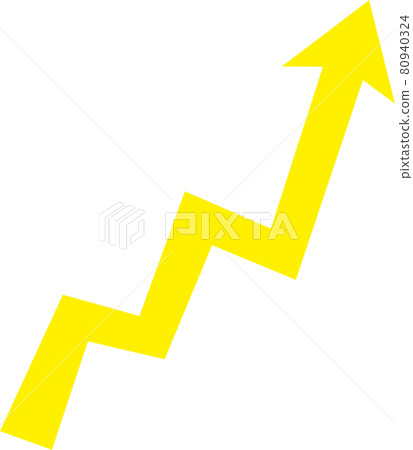 Arrow rising to the right 80940324