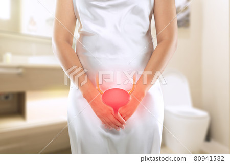 Women having urethritis and Urinary Incontinence Women having urethritis and Urinary Incontinence 80941582