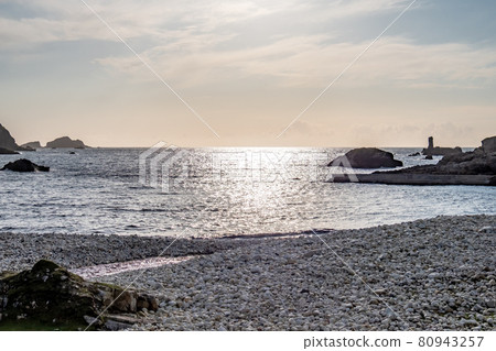 The pebble beach at An Port Donegal - Ireland 80943257