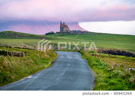 The road to Classiebawn Castle in Sligo - Ireland The road to Classiebawn Castle in Sligo - Ireland 80943264