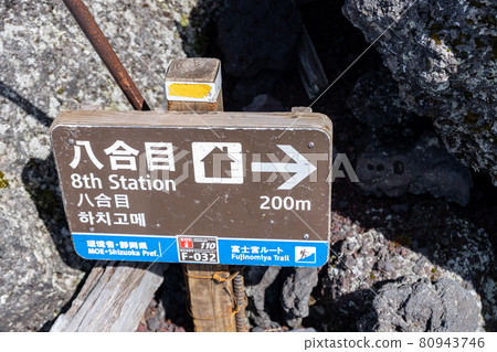 前往富士山第 8 站的信息板 前往富士山第 8 站的信息板 80943746