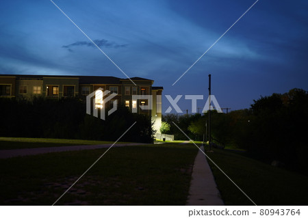 American apartment walkway 80943764