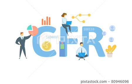 CFR, Code of Federal Regulations. Concept with keyword, people and icons. Flat vector illustration. Isolated on white. CFR, Code of Federal Regulations. Concept with keyword, people and icons. Flat vector illustration. Isolated on white. 80946096