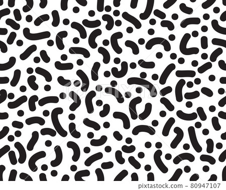 Seamless pattern with black confetti on a white background 80947107
