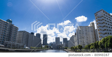 豐洲運河沿岸的公寓、江東區江田川的公寓、 80948167