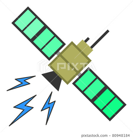 漂浮在外層空間的人造衛星的插圖 80948184