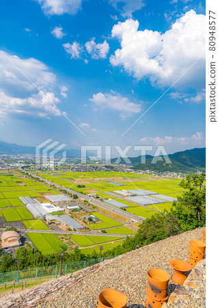 Zenkojidaira seen from the summer forest general Tsuka Kofun [Nagano Prefecture] 80948577