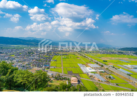 Zenkojidaira seen from the summer forest general Tsuka Kofun [Nagano Prefecture] 80948582