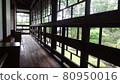 A quaint corridor of an old Japanese house 80950016
