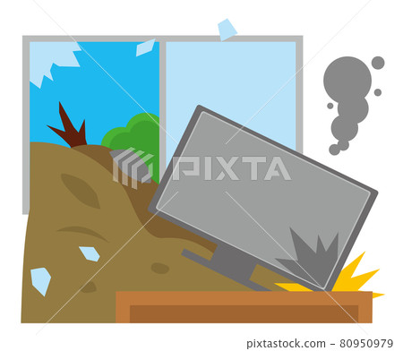 Home appliances broken by earth and sand Home appliances broken by earth and sand 80950979