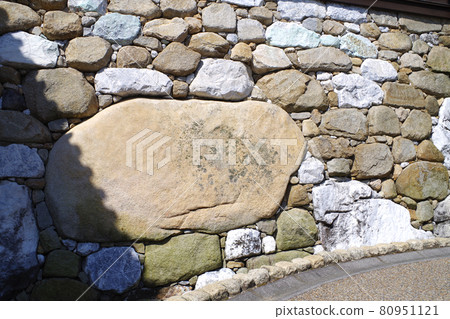 View of Imabari Castle stone wall View of Imabari Castle stone wall 80951121