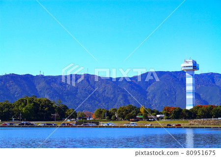 岐阜縣會津市長良河和綠泰特/ Observation望塔周圍的風景 80951675
