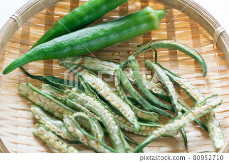 夏季蔬菜秋葵干菜 夏季蔬菜秋葵干菜 80952710