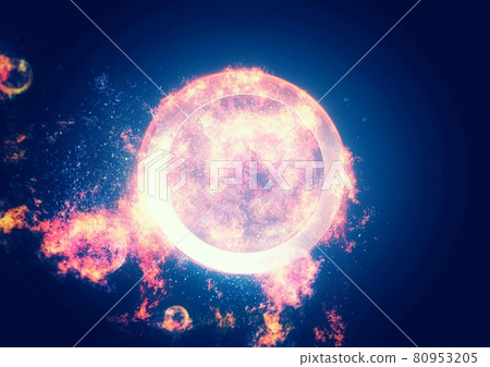 Illustration of a burning ring of fire Illustration of a burning ring of fire 80953205