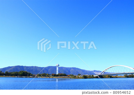 岐阜縣會津市長良河和綠泰特/ Observation望塔周圍的風景 岐阜縣會津市長良河和綠泰特/ Observation望塔周圍的風景 80954652