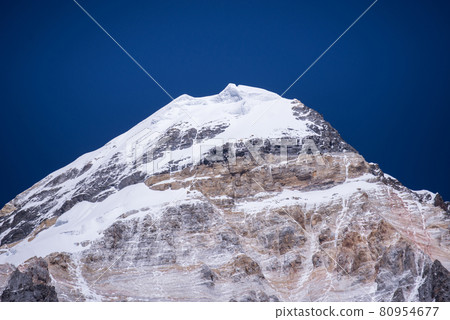 Beautiful snow mountain peak with blue sky in Yading natural reserve,Nature landscape 80954677