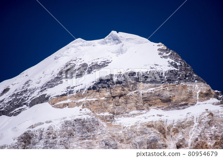 Beautiful snow mountain peak with blue sky in Yading natural reserve,Nature landscape 80954679