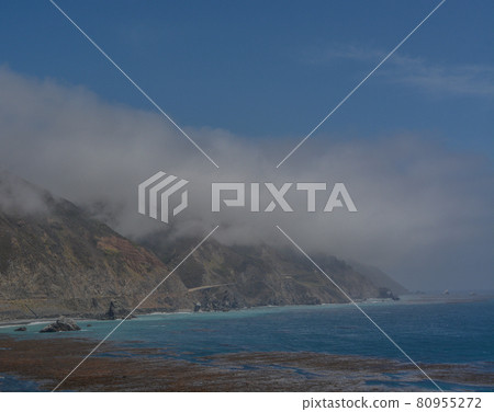 The beautiful coastline of the Pacific Ocean in Monterey County, California 80955272