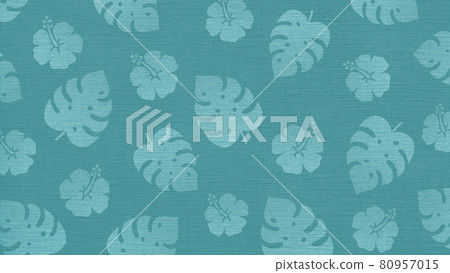 Aloha shirt-style tropical background design 80957015