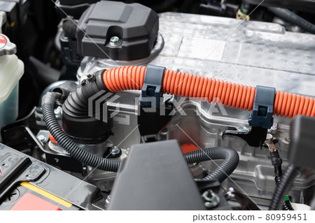 Engine room of a new car 80959451