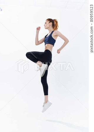 sportive woman jogging exercise active workout energy sportive woman jogging exercise active workout energy 80959523