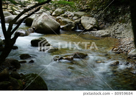 Clear current of the sliding valley 80959684