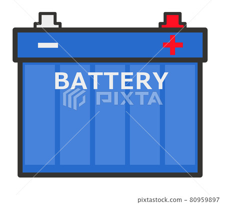 Illustration of a battery that stores a battery Illustration of a battery that stores a battery 80959897