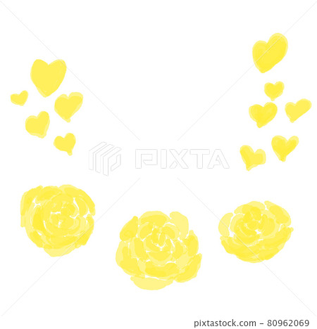 Watercolor hand-painted heart and blue rose flower Watercolor hand-painted heart and blue rose flower 80962069
