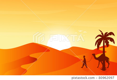Sahara Desert Travel Tour Camel Arabian Culture Illustration Sahara Desert Travel Tour Camel Arabian Culture Illustration 80962097