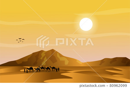 Sahara Desert Travel Tour Camel Arabian Culture Illustration Sahara Desert Travel Tour Camel Arabian Culture Illustration 80962099
