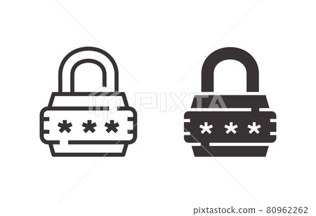 Code lock icon on white background. Vector illustration. 80962262