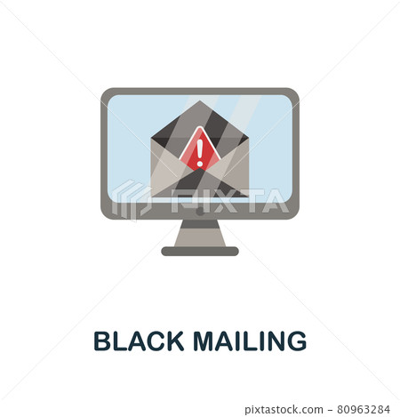 Black Mailing flat icon. Colored sign from dark web collection. Creative Black Mailing icon illustration for web design, infographics and more Black Mailing flat icon. Colored sign from dark web collection. Creative Black Mailing icon illustration for web design, infographics and more 80963284