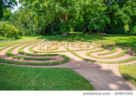 Garden maze in Labyrintharium of Loucen Castle Garden maze in Labyrintharium of Loucen Castle 80963368