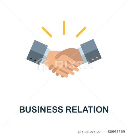Business Relation flat icon. Colored sign from customer management collection. Creative Business Relation icon illustration for web design, infographics and more Business Relation flat icon. Colored sign from customer management collection. Creative Business Relation icon illustration for web design, infographics and more 80963369