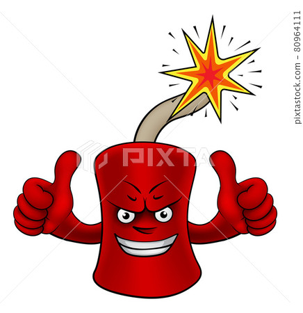 Firecracker Dynamite Cartoon Firework Mascot Firecracker Dynamite Cartoon Firework Mascot 80964111