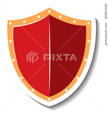Knight shield cartoon sticker Knight shield cartoon sticker 80964160