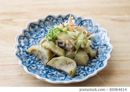 Steamed white eggplant Steamed white eggplant 80964614