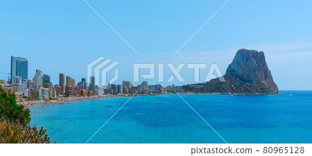 panoramic view of Calp, Valencian Community, Spain 80965128