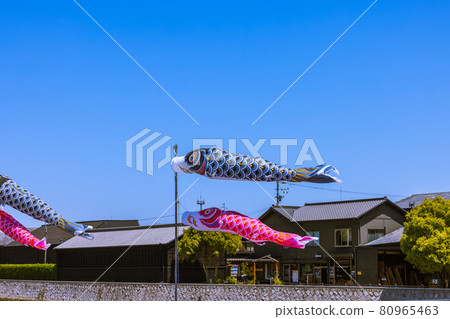 Handa Canal Handa warehouse town carp streamer Aichi Prefecture 80965463