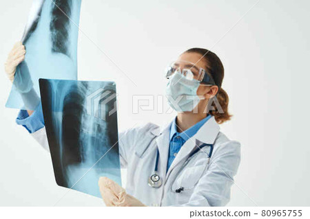 female doctor x-ray medical mask examination professional female doctor x-ray medical mask examination professional 80965755