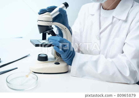 please white coat microscope science research closeup laboratory please white coat microscope science research closeup laboratory 80965879