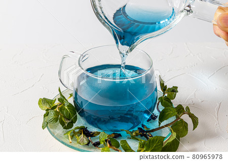 Blue Herbal Tea Butterfly Pea blue flower herbal tea Blue Herbal Tea Butterfly Pea blue flower herbal tea 80965978