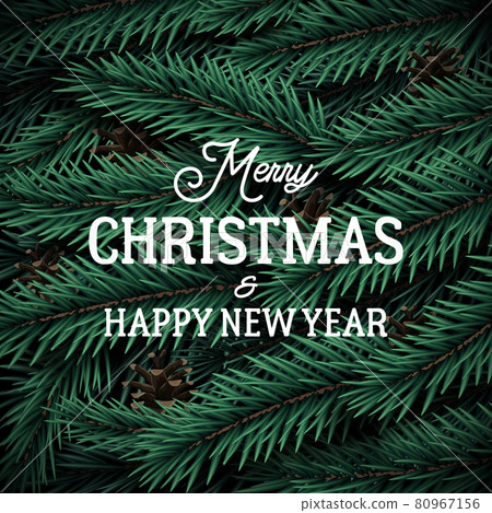 Realistic Christmas tree background. 80967156