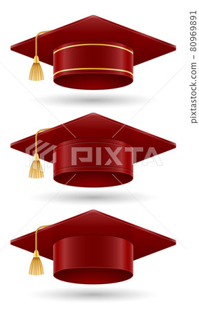 university college and academy graduate hat vector illustration 80969891