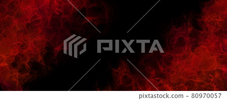 Background material of red ink art on black... - Stock Illustration ...