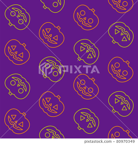 Halloween pumpkin pattern 80970349
