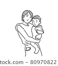 Mother holding a baby 80970822