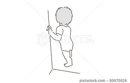 Baby standing up 80970826