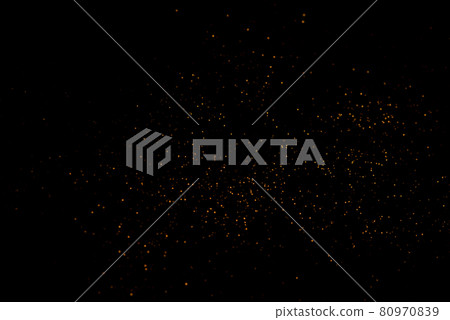 Golden abstract bokeh on black background. Golden abstract bokeh on black background. 80970839