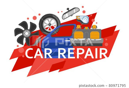 Car repair service center, maintenance and fixing 80971795